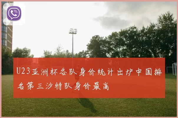 U23亚洲杯各队身价统计出炉中国排名第三沙特队身价最高